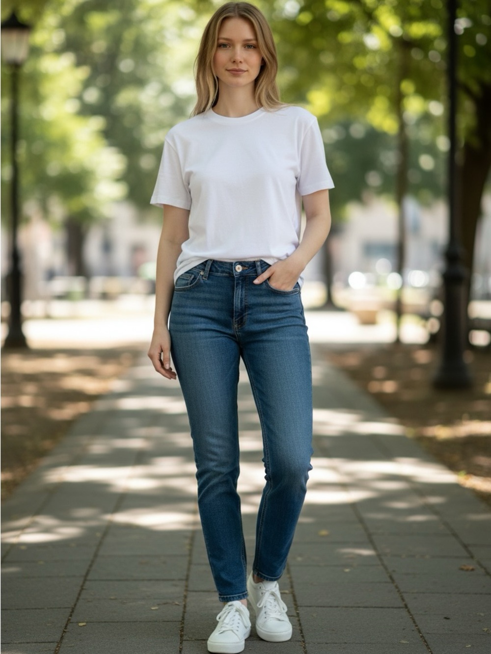 Apt. 9 Women's Skinny Jeans in Medium Blue Denim